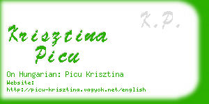 krisztina picu business card